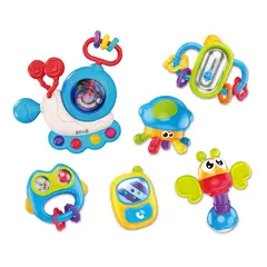ENFANT'ASY - Set Kit De Mordedores Y Sonajeros X 6 Unidades Estimulación