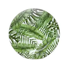 BURICA - PLATO BASE RDN HOJAS 33X33X18CM VERDE
