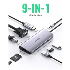 UGREEN - Adaptador Multipuerto Usb C Hub 9 En 1 Hdmi 40873