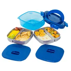 POLIMES - Recipiente To Go Cuadrado Clip n´ Lock N. 2 de 1.25 L LS22L Azul