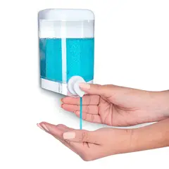 KLINIU - Dispensador de jabon, shampo, rince gel de 600 ml