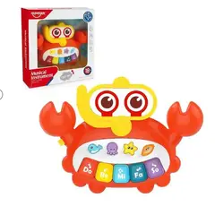 JUGUETERIA EXPRESS - Piano musical cangrejo didactico para bebe con luces