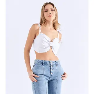 DEREK - Blusa De tiras Para Mujer Encauchada