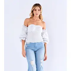 DEREK - Blusa Tipo Corset Mujer