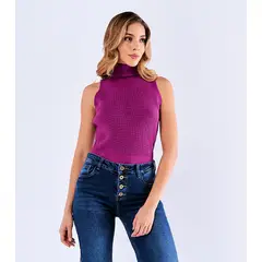 DEREK - Blusa Cuello Alto Mujer