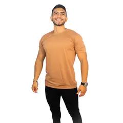 MANPOTSHERD - Camiseta Básica Hombre Chocolate