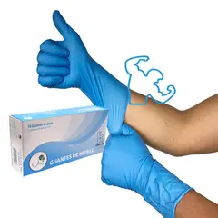 GENERICO - Guantes de Nitrilo HD Cal 12 x 50u Azul Ukaint talla S
