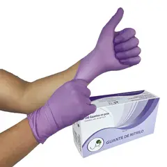 UKAINT - Guantes de Nitrilo Morado S x 100u