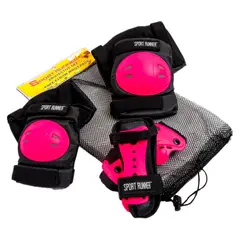 SPORT RUNNER - Kit proteccion semipro rodilleras coderas manos niños