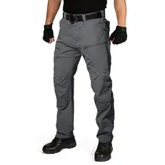 UBMD - Pantalon Militar Hombre Casual Transpirable 002 Gris_.