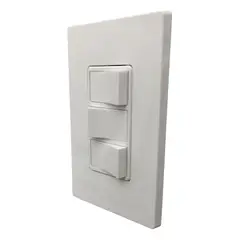 LEVITON - Interruptor Decora Triple Blanco + Tapa A Presion Blanca