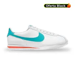 NIKE - Tenis Cortez Sportswear-Blanco/Azul