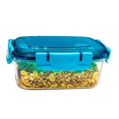 POLIMES - Recipiente Rectangular Transparency Nº 1 CA05TT Cyan