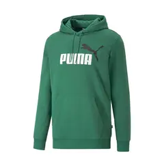 PUMA - Hoodie para Hombre Logo Essentials DARK GREEN 586764-37.