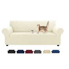 KARYTEX - Funda Protector Para Sofa Un Puesto Elastico Marfil