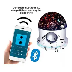 GENERICO - Proyector Estrellas Lunas Parlante Bluetooth Mas Control
