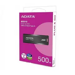ADATA - Disco externo SSD Tipo USB C610 500GB