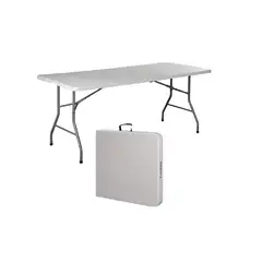 KIDSHOP - Mesa Portafolio Plegable 180cm Resistente Exterior Jardin-
