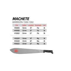 HERRAGRO - MACHETE BARRIGON PULIDO 22 T1214160020 UE36
