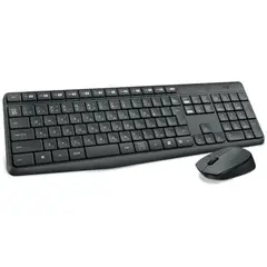 LOGITECH - Combo Inalámbrico Teclado + Mouse MK235 Español