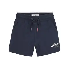 TOMMY HILFIGER - Short Azul Con Bolsillos Laterales Para Niña