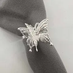 BURICA - SERVILLETERO X4 45X4CM MARIPOSA PLATEAD