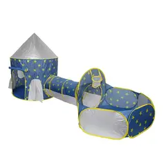 LANZURY IMPORTACIONES - Carpa Castillo Tunel Infantil De Niñas Y Niños - AZUL