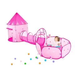 LANZURY IMPORTACIONES - Carpa Castillo Tunel Infantil De Niñas Y Niños - ROSADO