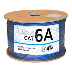 VCP - Cable U/utp Cat 6a 100% Cobre Uso Interior Azul X 305 M