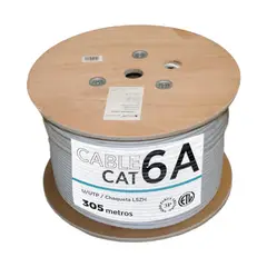 VCP - Cable U/ftp Cat 6a 100% Cobre Uso Interior Gris X 305m
