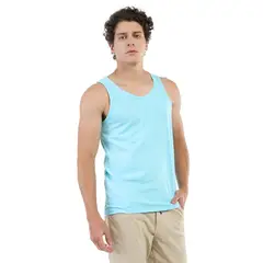 MANPOTSHERD - Camisilla Hombre Azul Claro