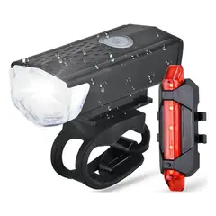GENERICO - Luz Delantera Y Trasera Bicicleta Recargable Luces Led