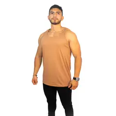 MANPOTSHERD - Camisilla Hombre Chocolate