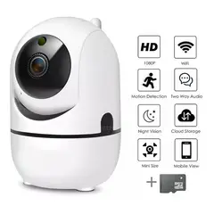 AWEI - Cámara Seguridad Robótica Ip-wifi Cloud Storage 360 Grados + SD 32 GB