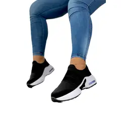 GENERICO - Tenis Negro Dama Zapatillas Zapatos Mujer Lindos Moda Casual