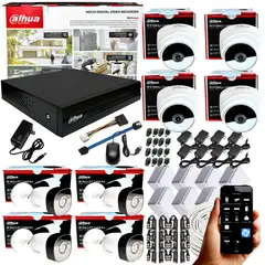 DAHUA - KIT CAMARAS DE SEGURIDAD DVR 1080P 8 CH + 8 CAMARAS CCTV 1080P