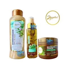 ANYELUZ - Kit x 3 acondicionador, potencializador capilar y bioterapia capilar de romero -