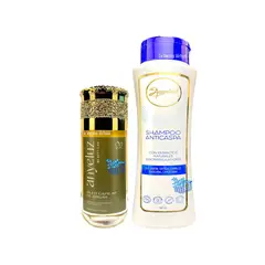 ANYELUZ - Kit x 2 Shampoo anticaspa y oleo capilar de argan -