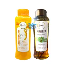 ANYELUZ - Kit x 2 shampoo romero y acondicionador ginseng -