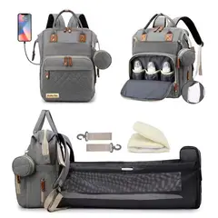 MUNDO BEBE - Morral Pañalera Cuna Con Cambiador