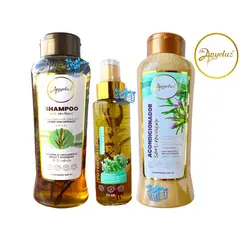 ANYELUZ - Kit x 3 shampoo, acondicionador y potencializador capilar romero -