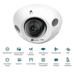 TP LINK - Camara de vigilancia IP VIGI Mini Domo de 3MP Lente 2.8 Micrófono Ranura microsd