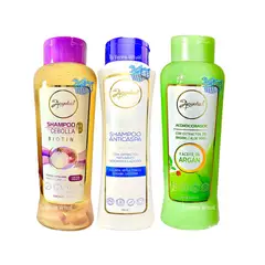 ANYELUZ - Kit x 3 shampoo cebolla, shampoo anticaspa y acondicionador aloe vera -