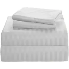 GENERICO - Juego De Sabanas Doble 30cm Blanco - Planchado Permanente 600h