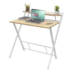 ERGONOMUS - Escritorio Plegable con Repisa Blanco