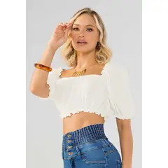 MARKETING PERSONAL - Crop Top Mujer Blanco Mp 100065