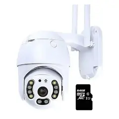 AWEI - Camara Domo Ip Wifi Hd Motorizada Vision Nocturna App Yoosee + SD64 GB