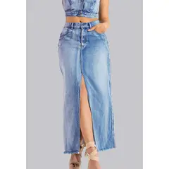 MARKETING PERSONAL - Falda Corta Mujer Azul Mp 102240