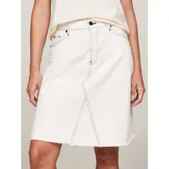 TOMMY HILFIGER - Falda Chaqueta Jeans De Corte Acampanado