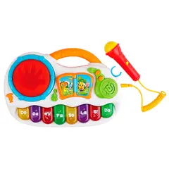 ENFANT'ASY - Piano Tambor Musical Bebe Juguete Didactico Con Microfono